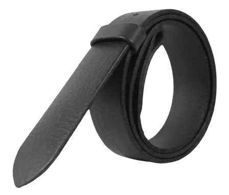 2 Inch (50mm) Wide Black Leather Belt Strap with Chicago Screws