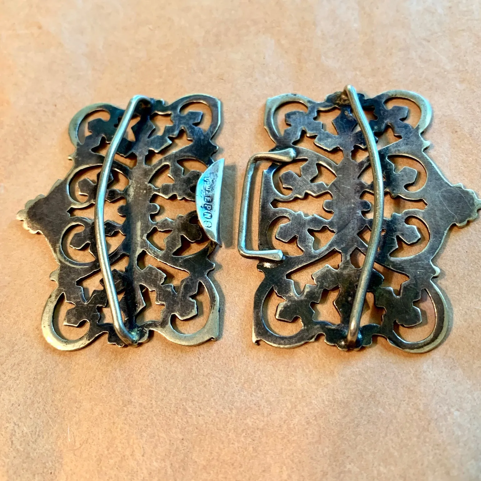 Antique Silver Belt Buckle, Ethiopia