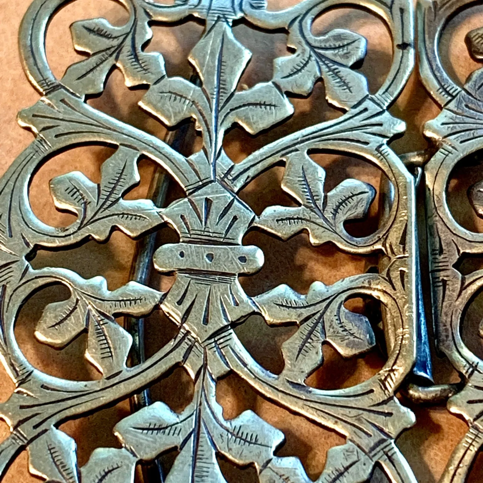 Antique Silver Belt Buckle, Ethiopia