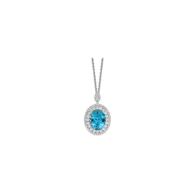 Aquamarine Diamond Necklace