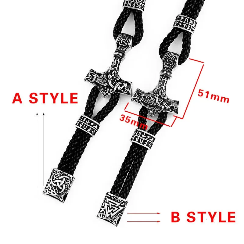 Beier 316L stainless steel Nordic Viking Men's Bracelet Nevis Viking Letter Stack Triangle Hammer Amulet Bracelet LLBC-L005L