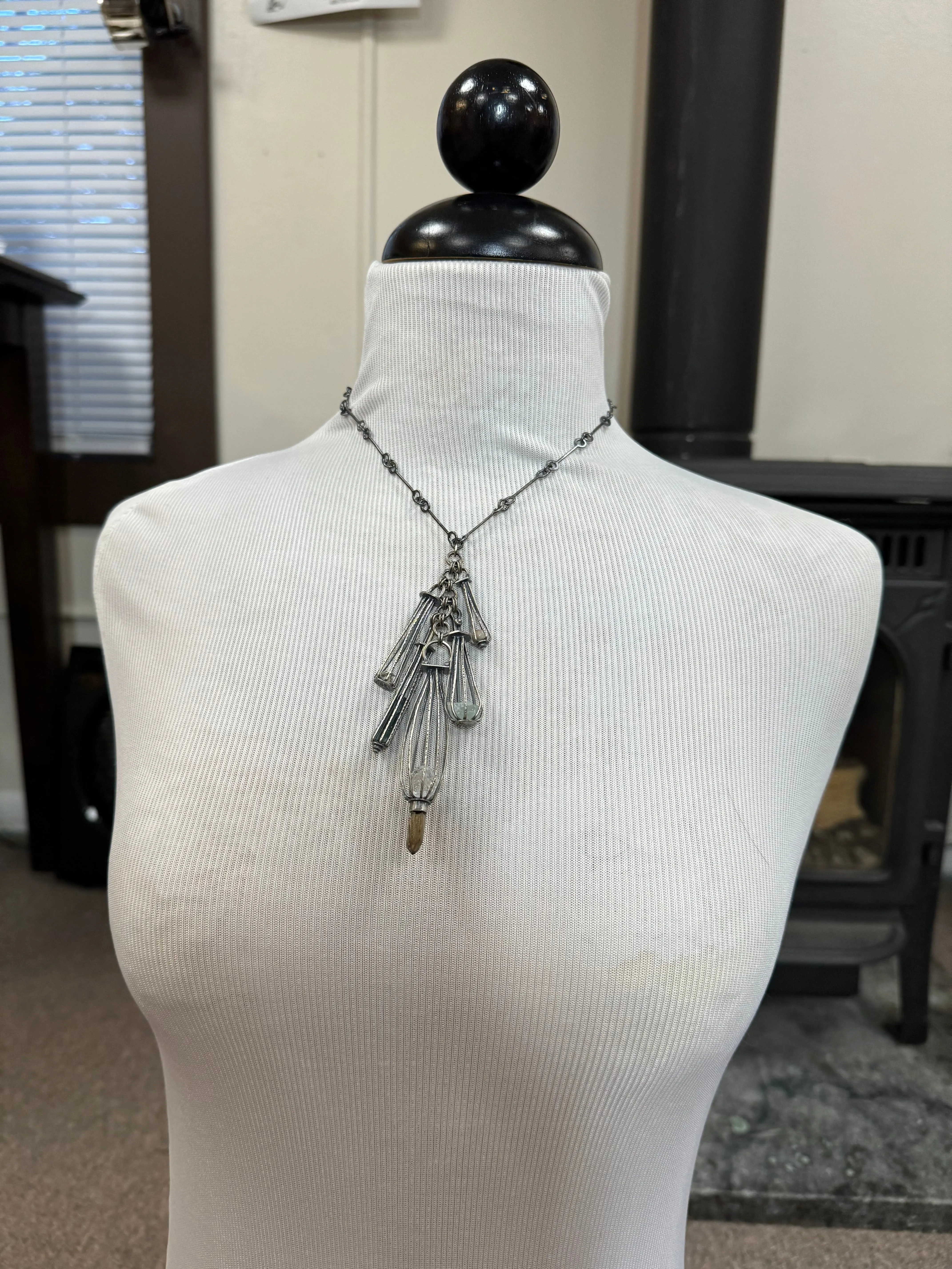 Cages Necklace - Rustic Elegance