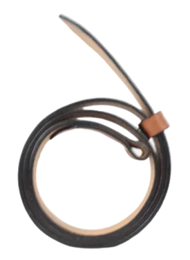 Dark Tan 1.25 Inch (32mm) Buckleless Leather Belt Strap Chicago Screws