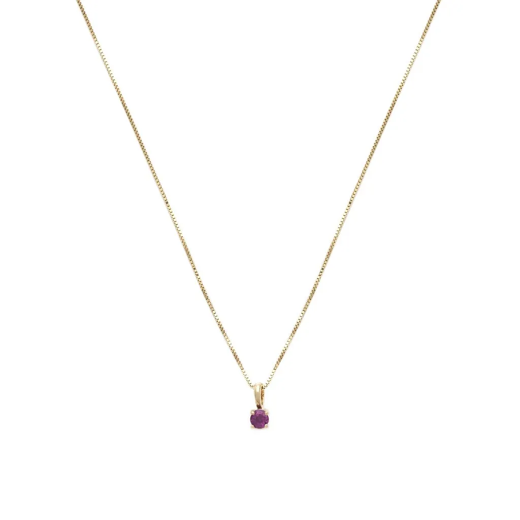 Element Necklace | Garnet | 14k