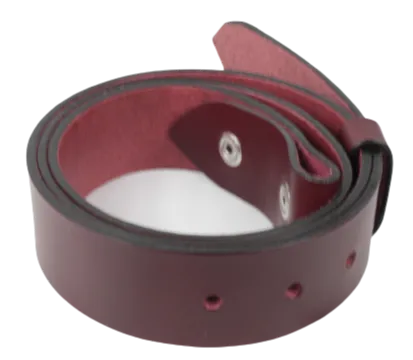Interchangeable 1 Inch (25mm) Leather Belt Strap in Burgundy
