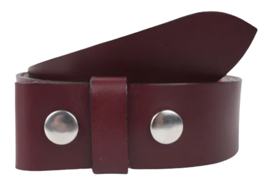 Interchangeable 1 Inch (25mm) Leather Belt Strap in Burgundy