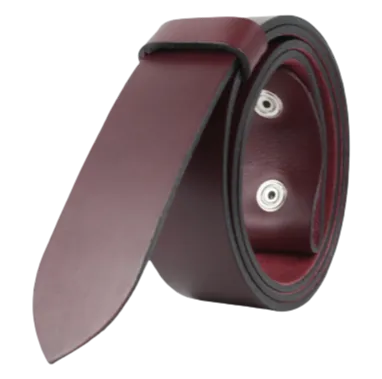 Interchangeable 1 Inch (25mm) Leather Belt Strap in Burgundy