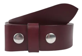 Interchangeable 1 Inch (25mm) Leather Belt Strap in Burgundy