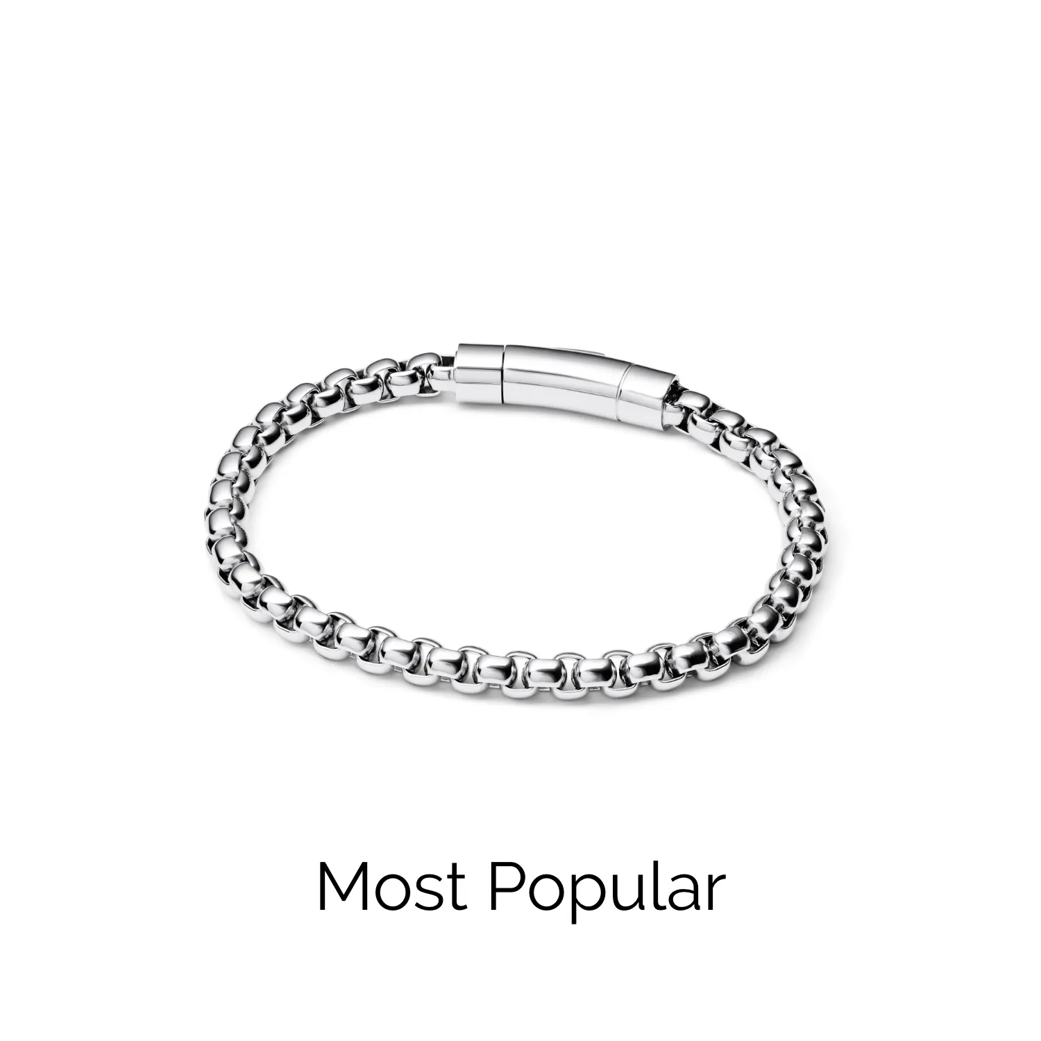 Men's Element Box Chain Bracelet (Silver)