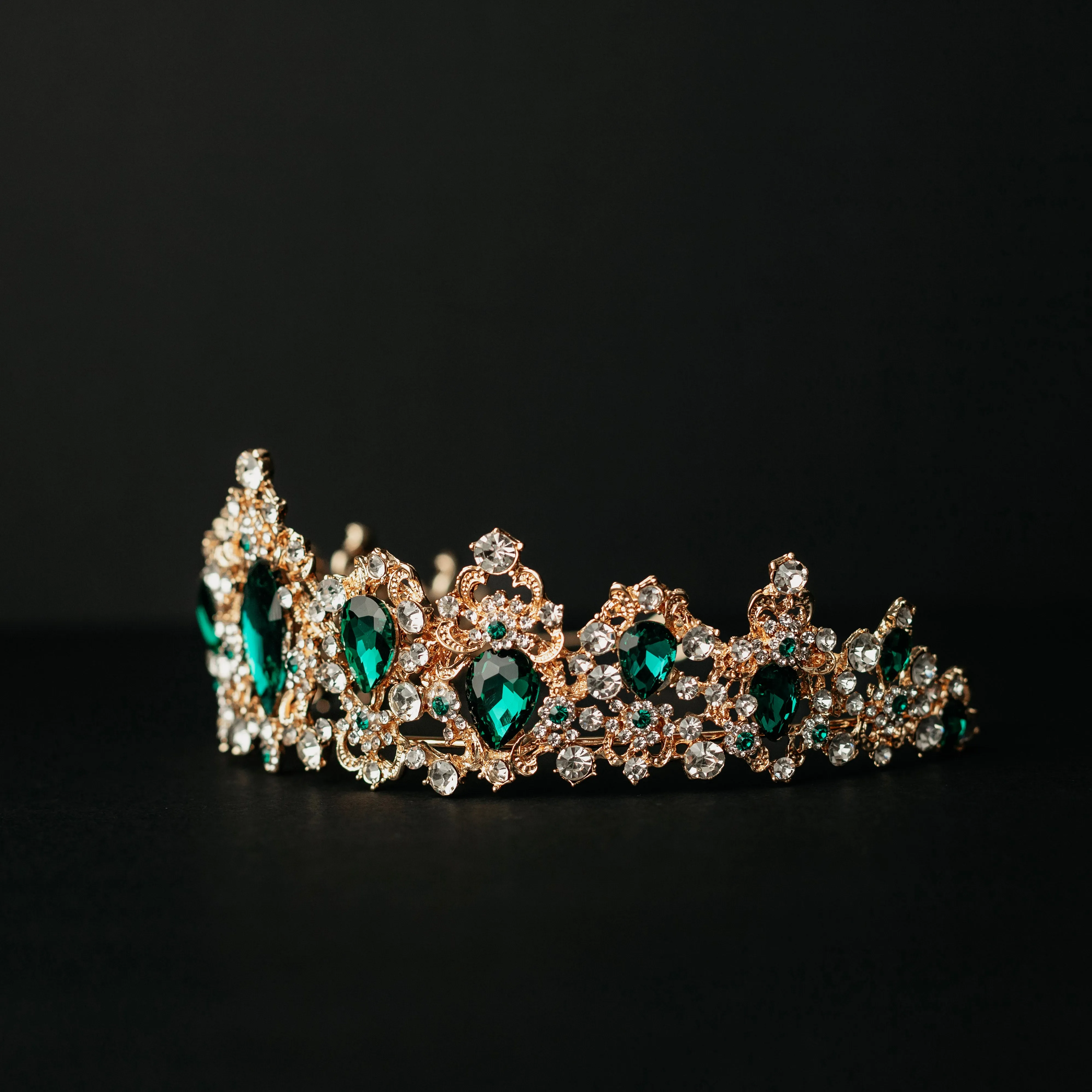Michelle's Tiara in Green & Gold