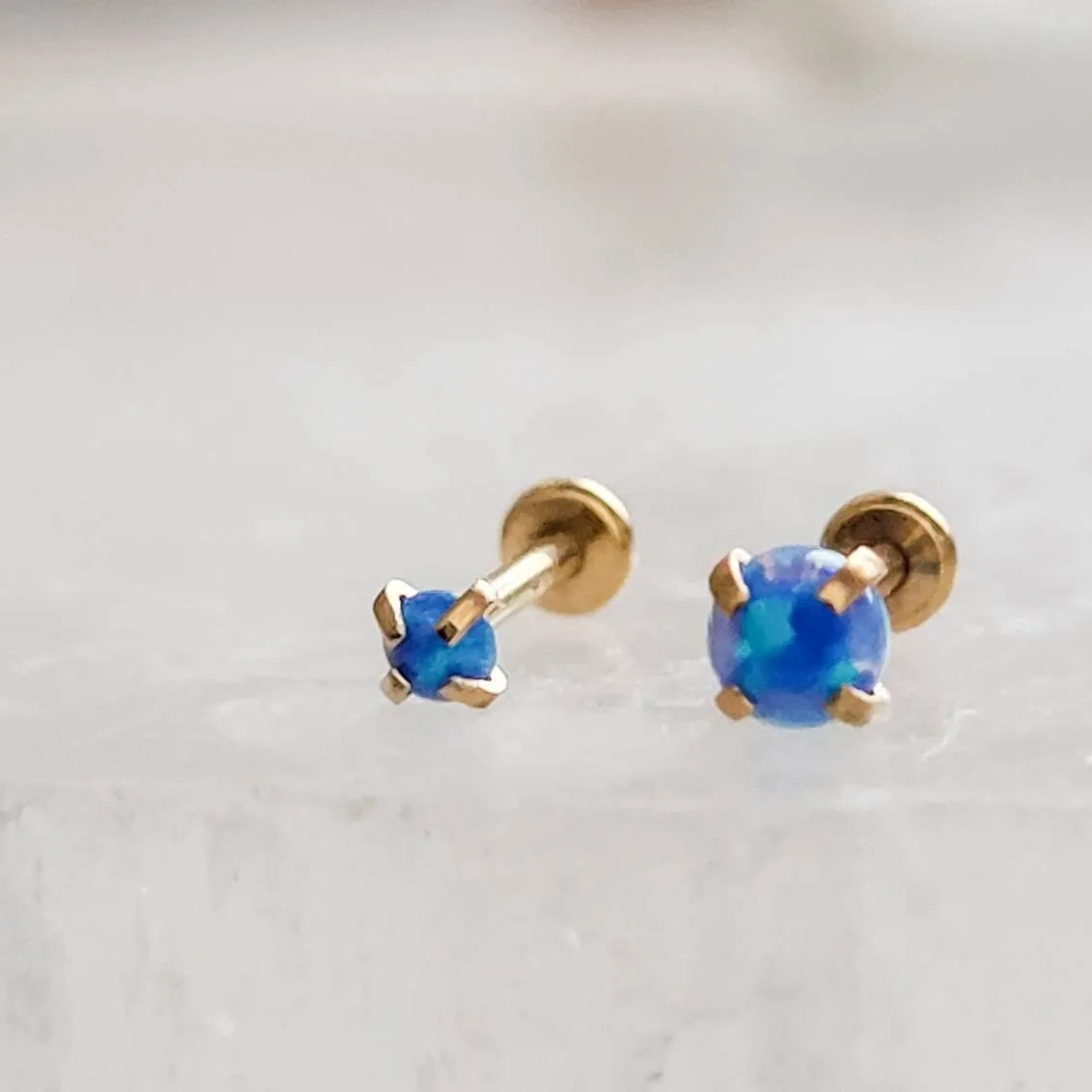 Opal Flat Back Studs