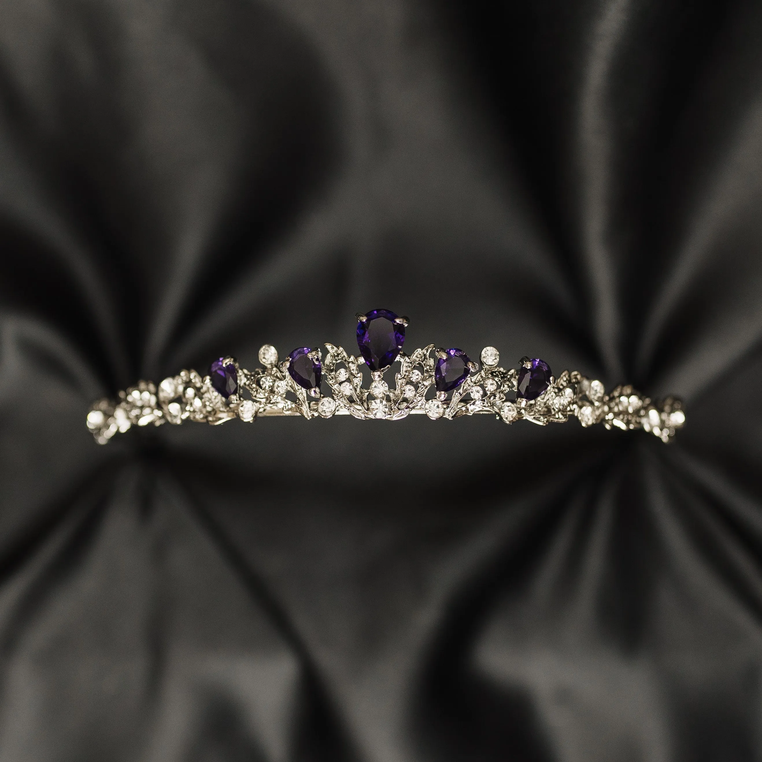 Sadie's Tiara in Purple & Silver