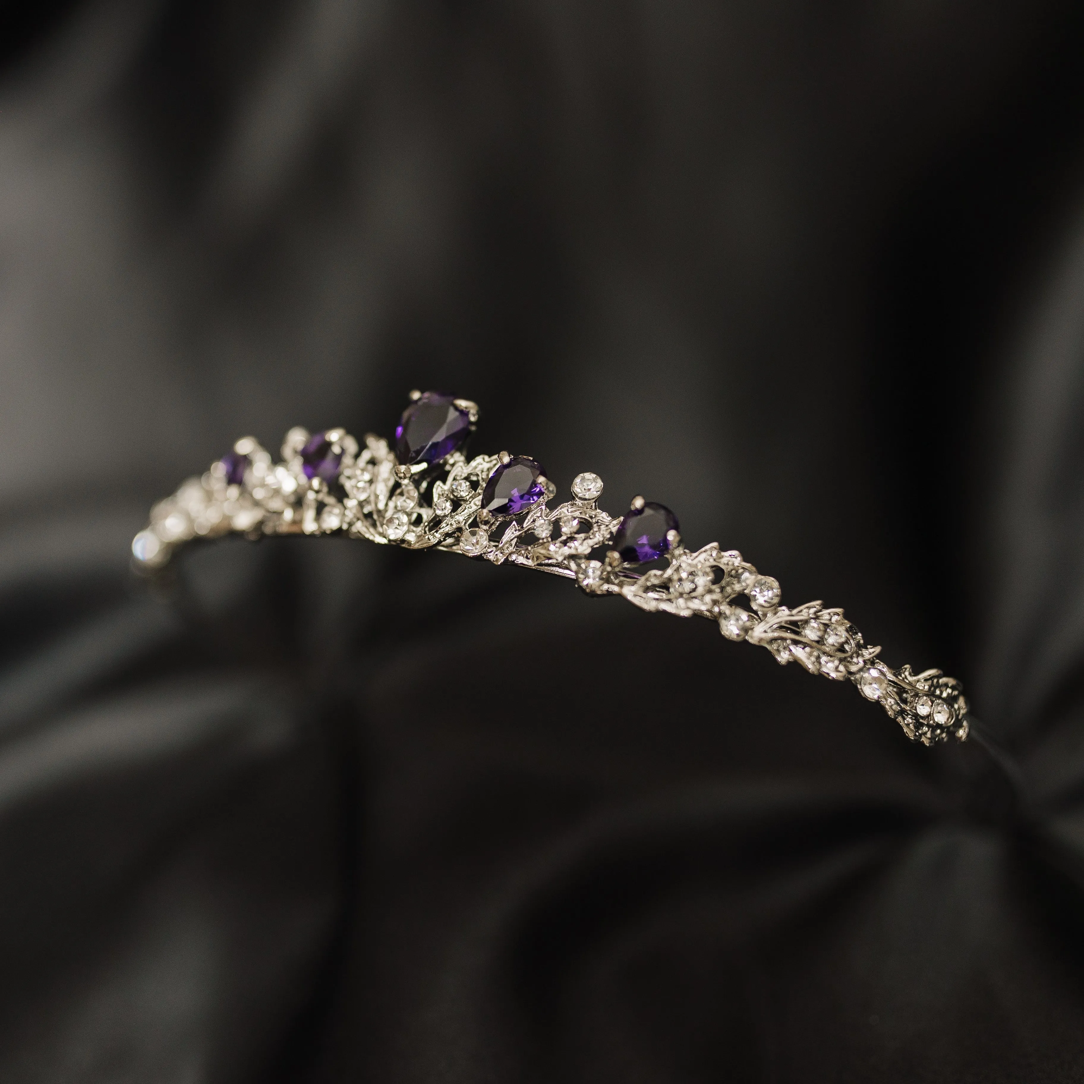 Sadie's Tiara in Purple & Silver