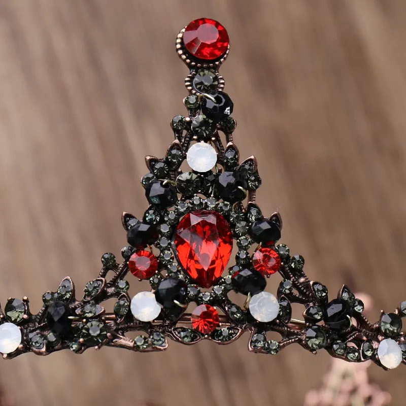 Show Stopping Red Crystal Crown