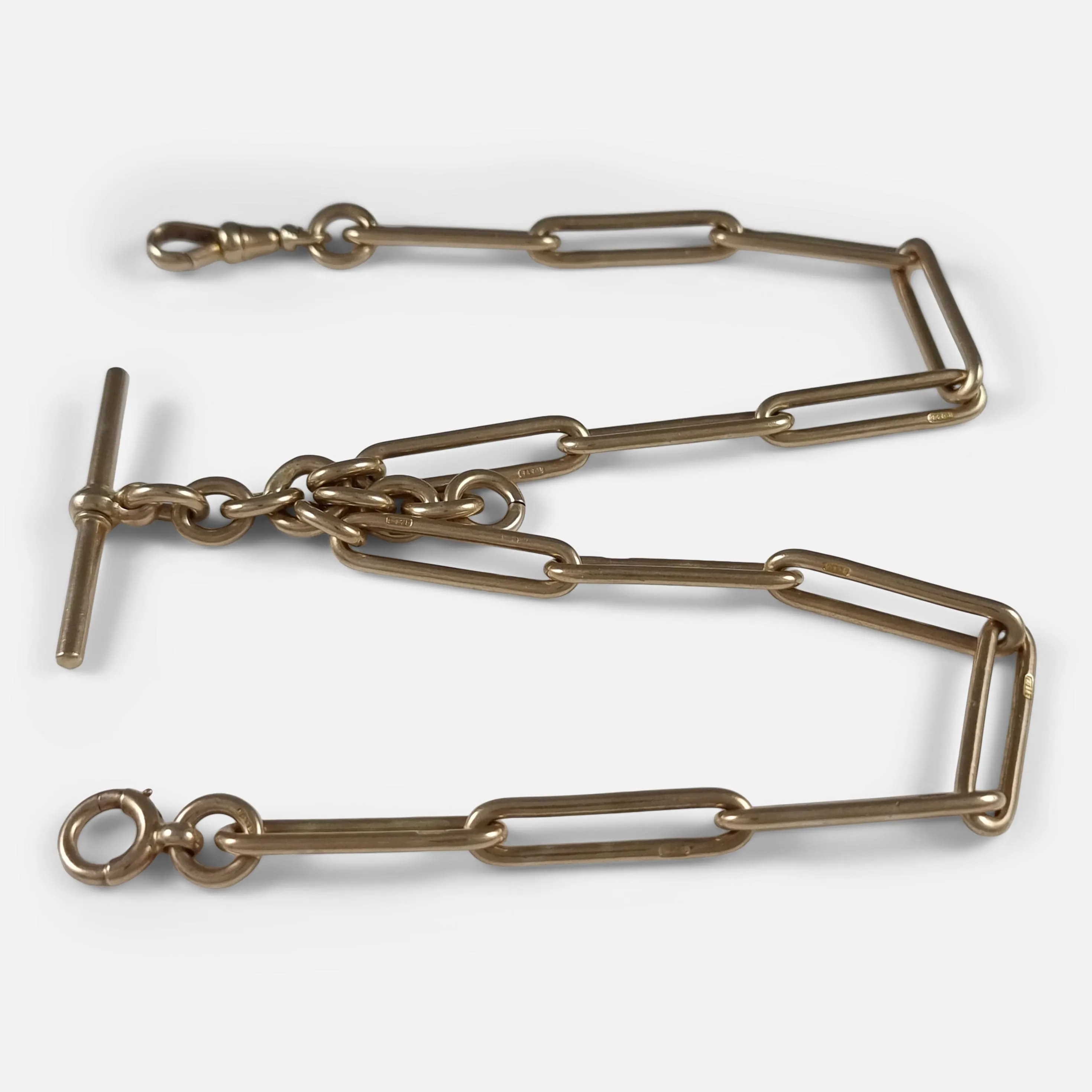 Victorian 9ct Yellow Gold Albert Watch Chain - 48.8g