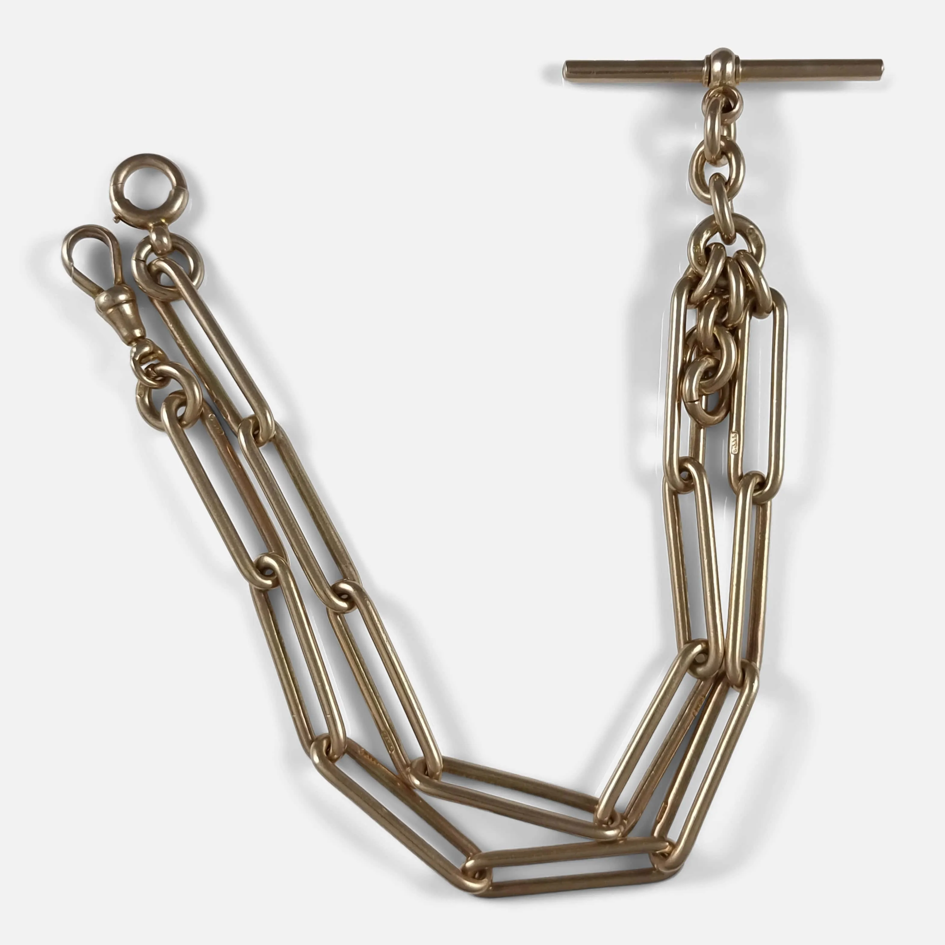 Victorian 9ct Yellow Gold Albert Watch Chain - 48.8g