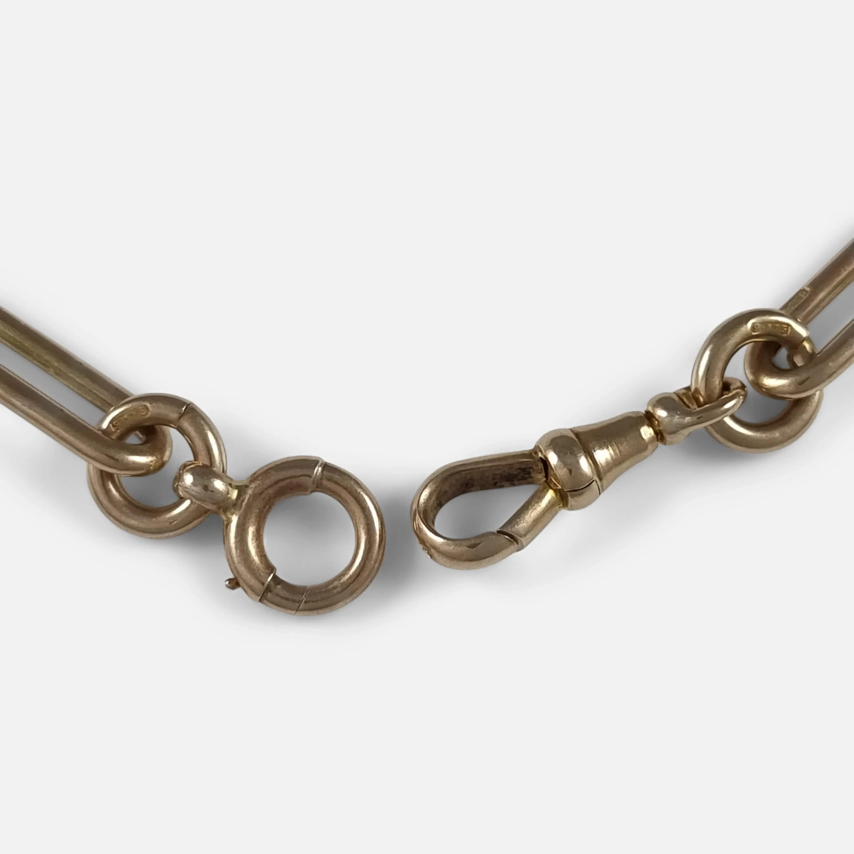 Victorian 9ct Yellow Gold Albert Watch Chain - 48.8g