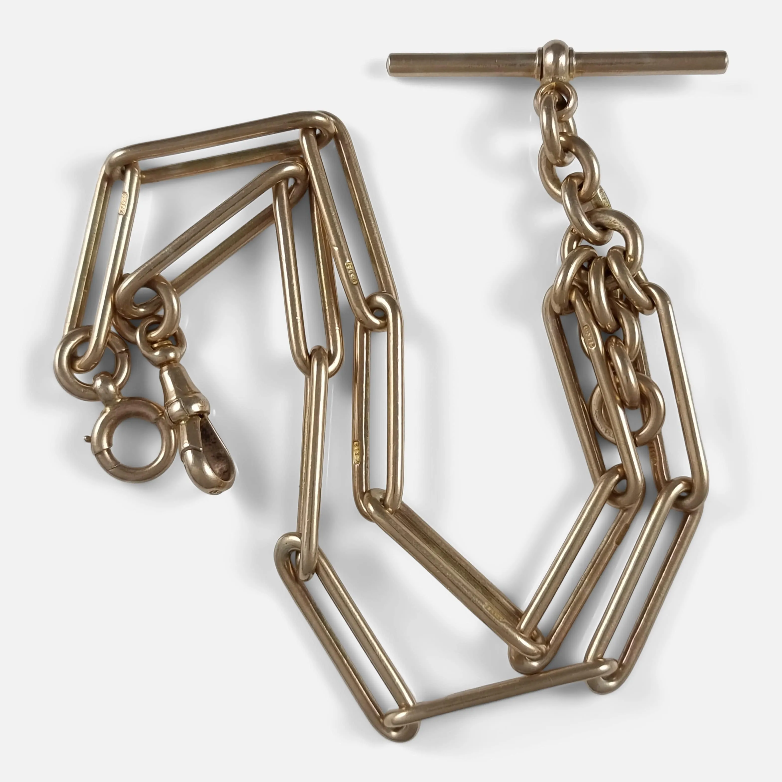 Victorian 9ct Yellow Gold Albert Watch Chain - 48.8g